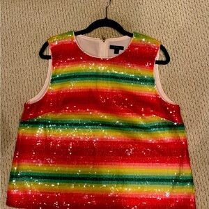 J Crew sleeveless sequin top